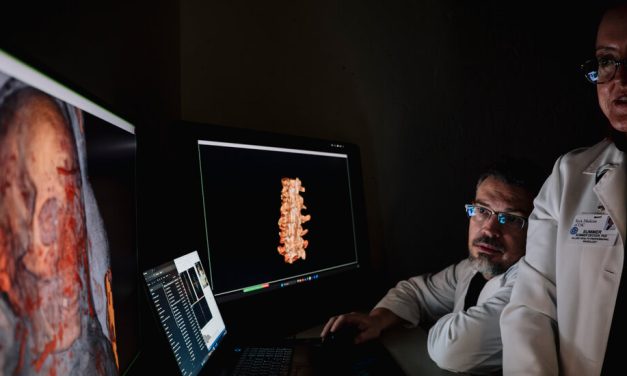 What do you get when you subject a mummy to a CT scan?